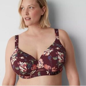 Cacique Comfort Bliss Lightly Lined Full Coverage Wire Bra size 48C